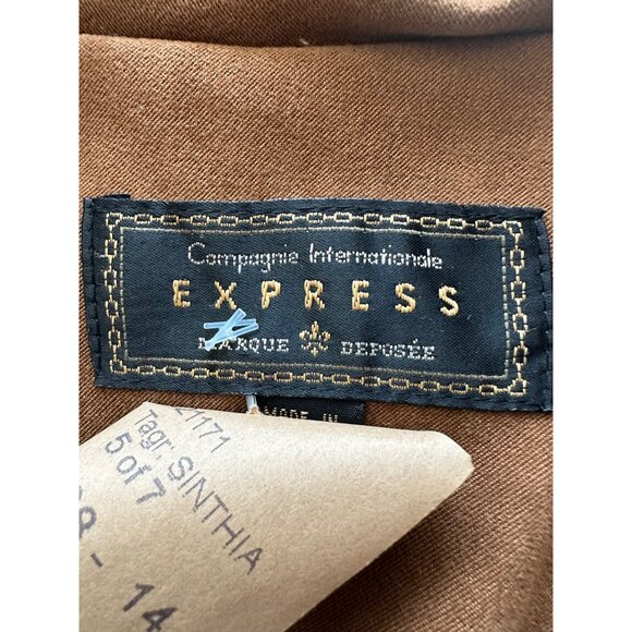 Express Campagnie Internationale VTG Faux Suede Shacket Womens SZ 9/10 See Pics - Picture 8 of 9